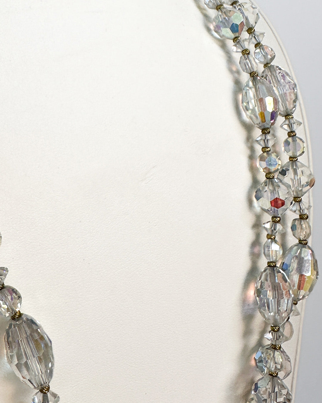 1950-60s Iridescent Two Strand Long Necklace