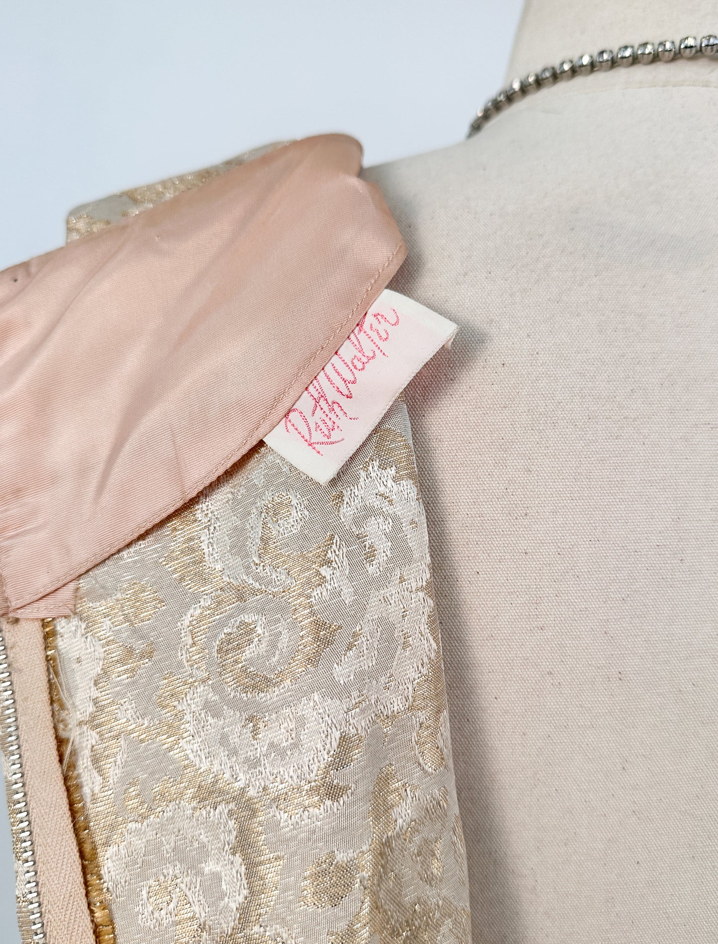 1950s 'The Upper East Side Elegance' Brocade Dress