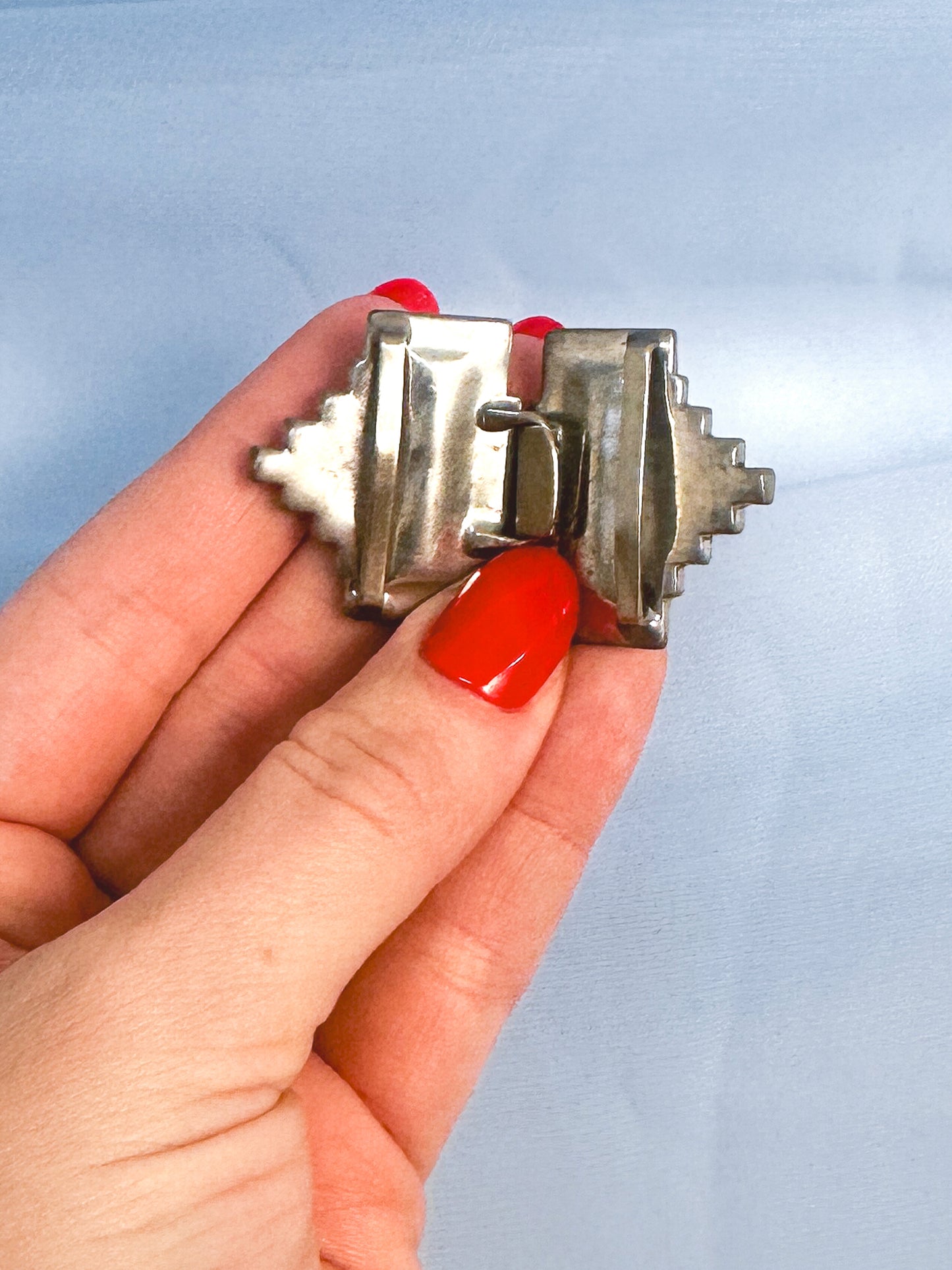 1930's Sapphire Jeweled Belt Buckle