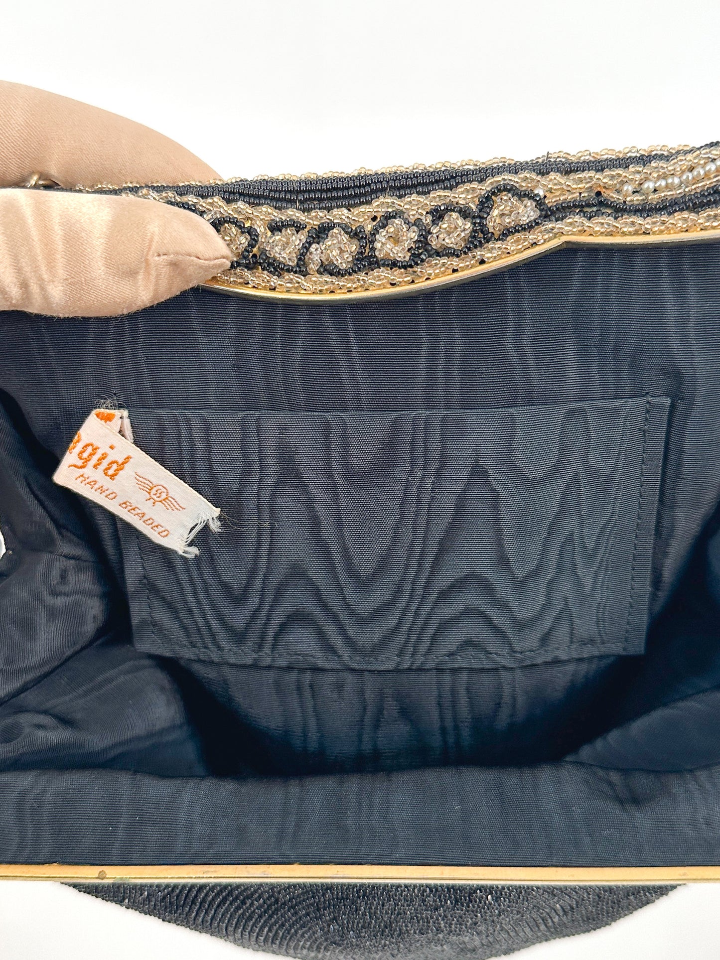 1950-60s Black Mirco-Beaded Handbag