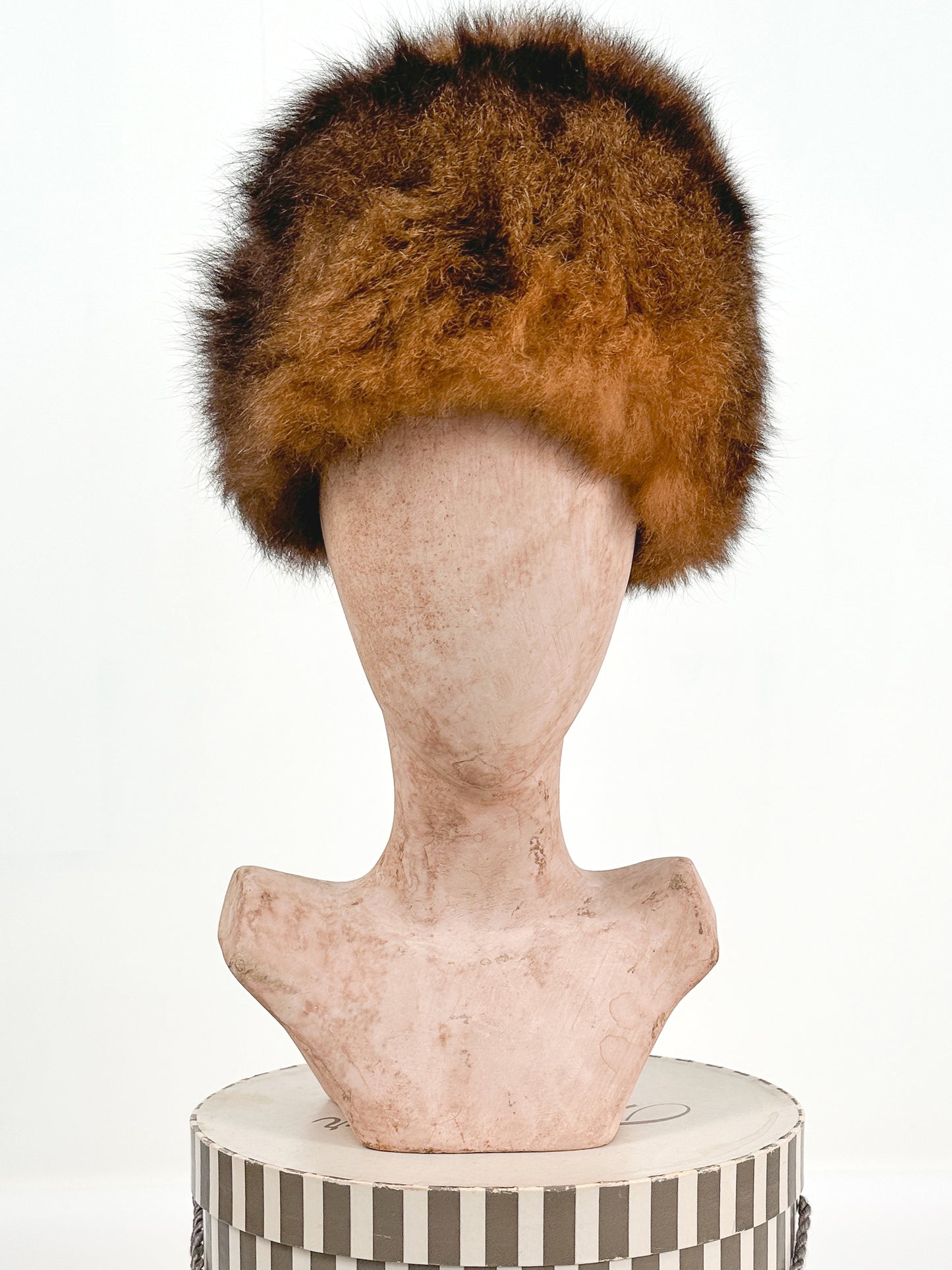 1960s Real Vintage Brown Fur Hat / OSFM