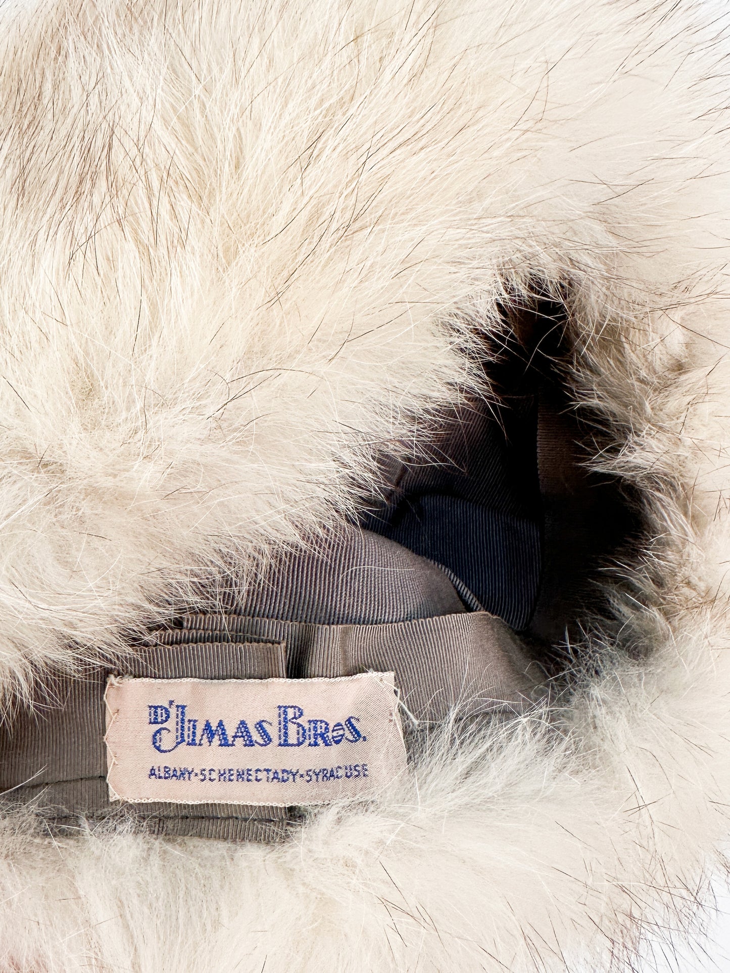 1950-60s Real Vintage White Fur Hat / OSFM