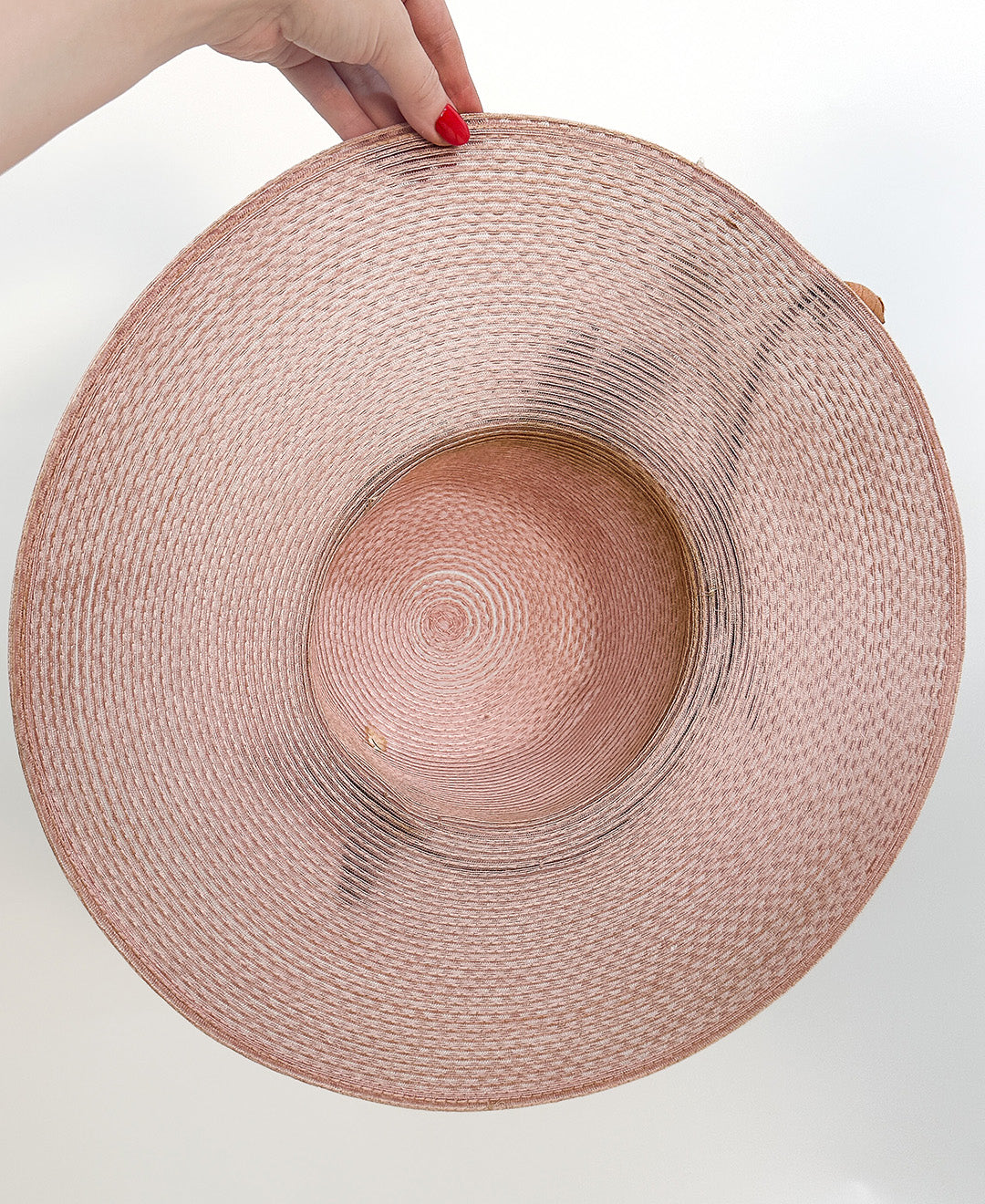 1970s 'Floppy' Pale Pink Rose Bud Sun Hat
