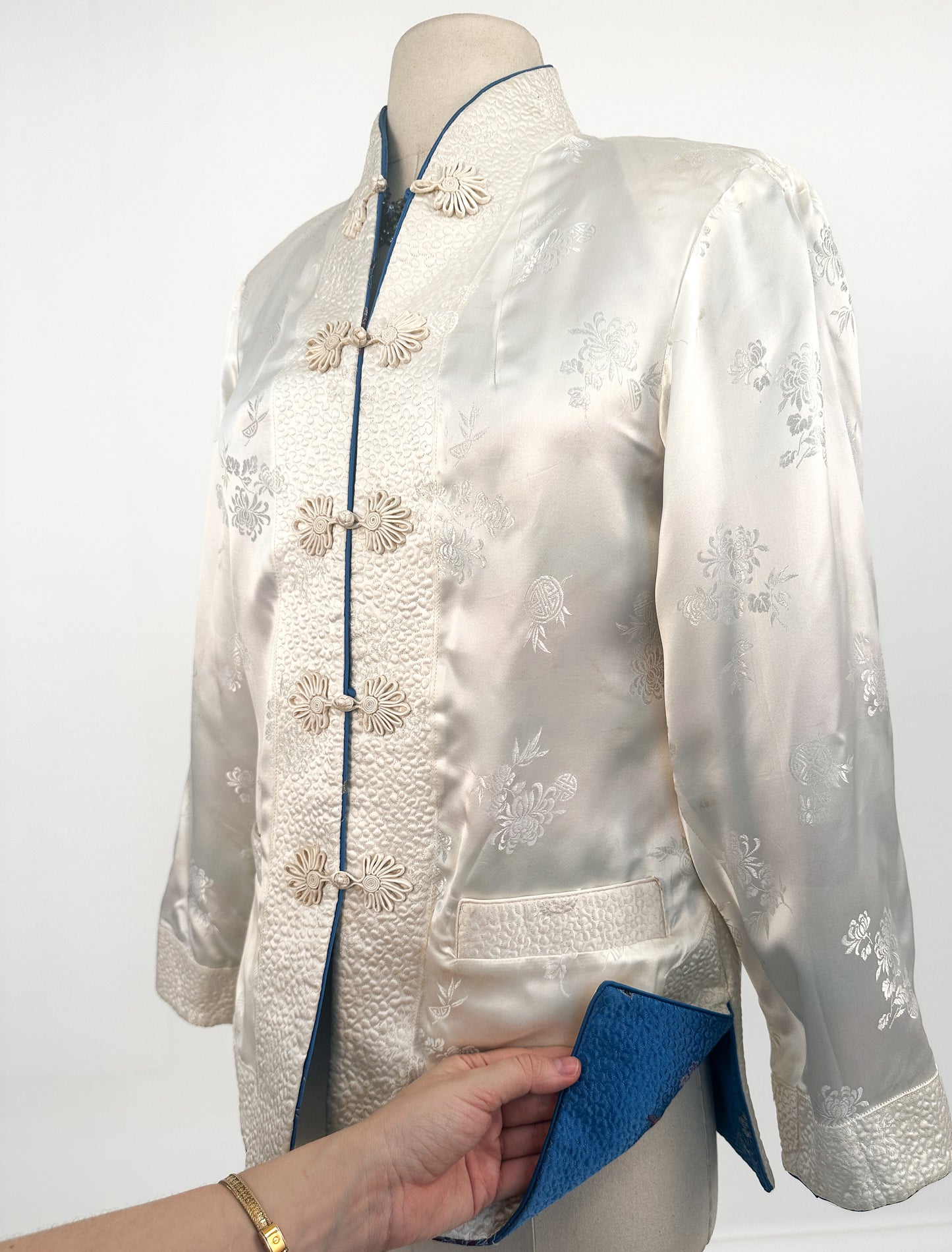 1950-60s Revisable Chinese Silk Jacket / Bust