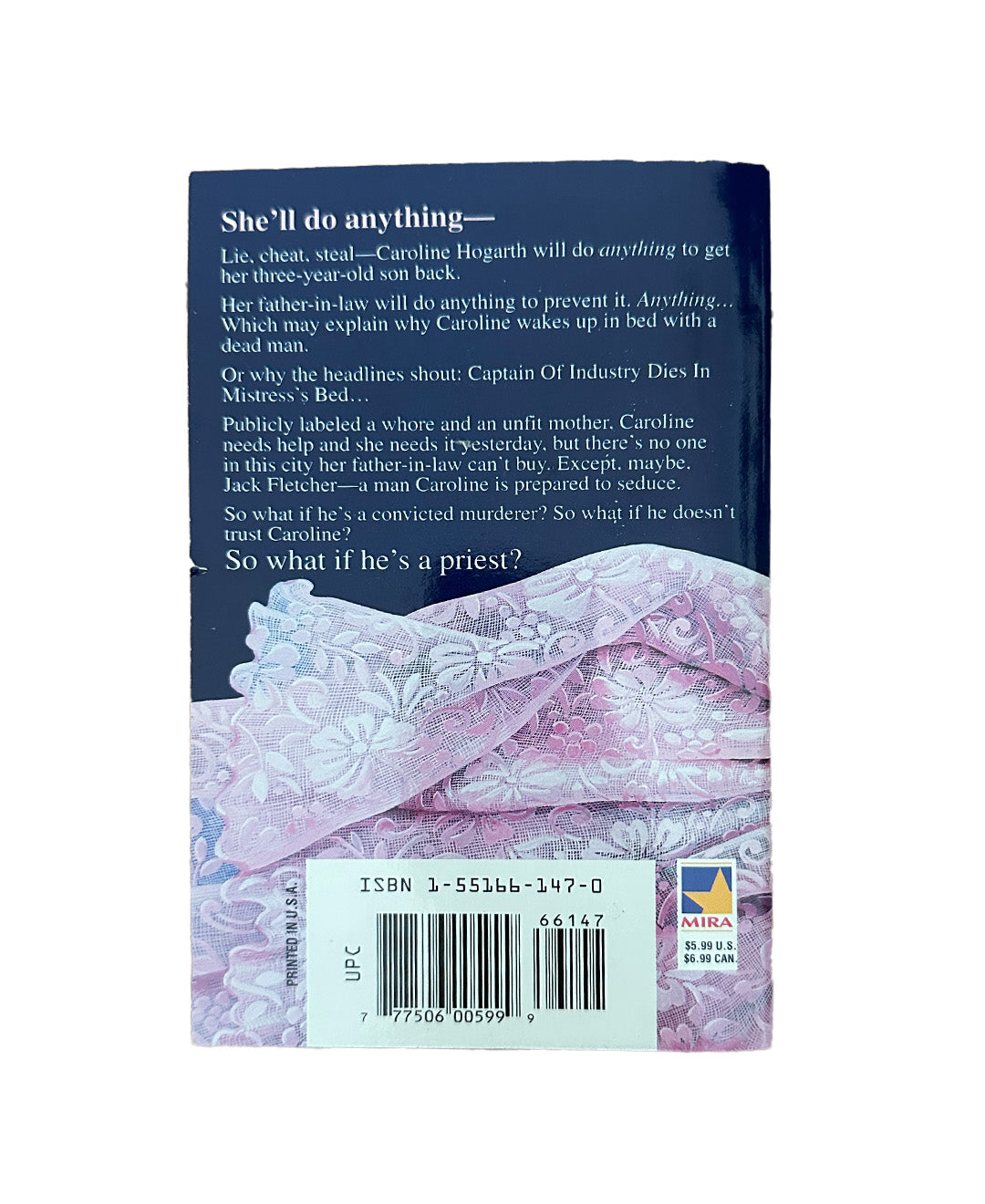 No Sin Too Great by Jasmine Cresswell - 1980s Romance Novel