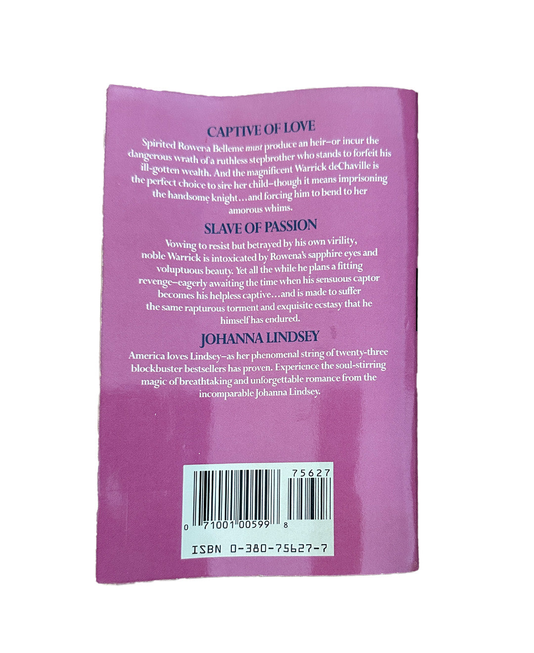 Prisoner of My Desire by Johanna Lindsey - 1980s Romance Novel