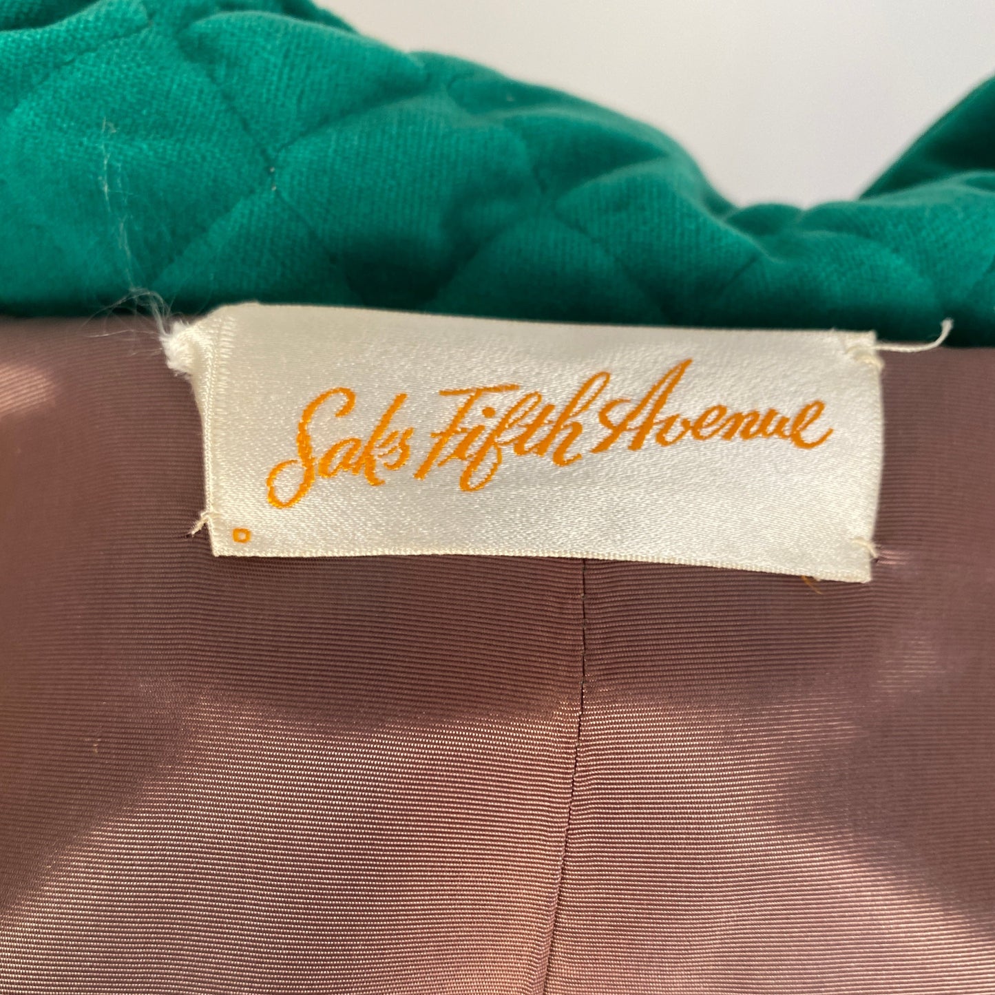 1960s Emerald Velveteen Quilted Evening Coat / One Size