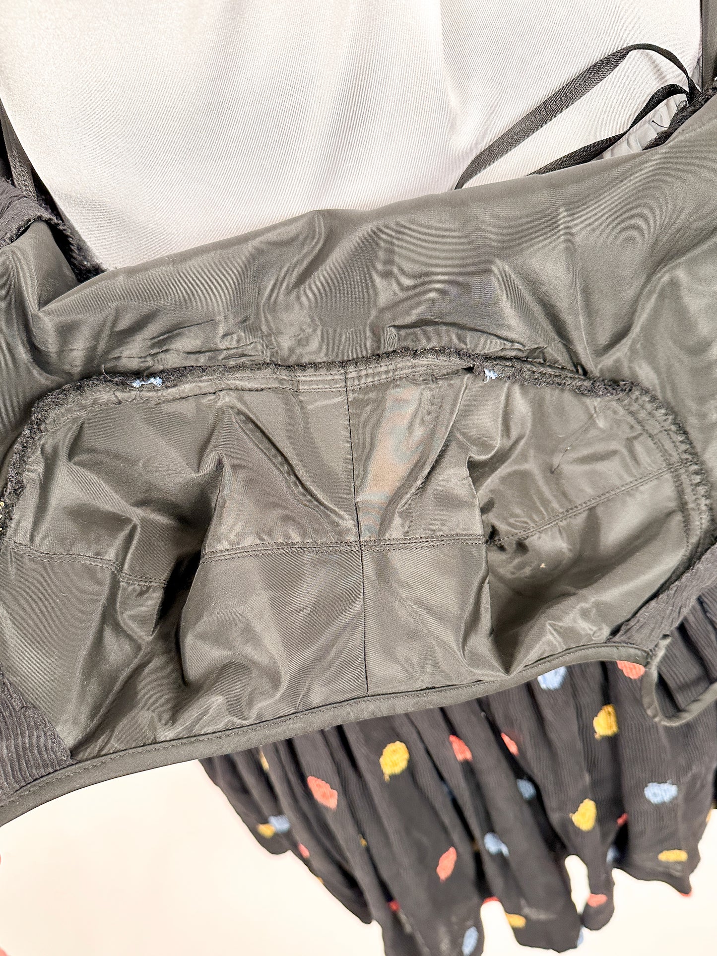 1950s Simply Sweet Mirco-Pleated Dress with Rose Print / Waist 26