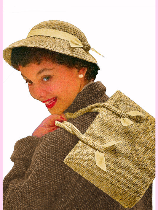1950s Hat & Bag - Crochet PDF Pattern
