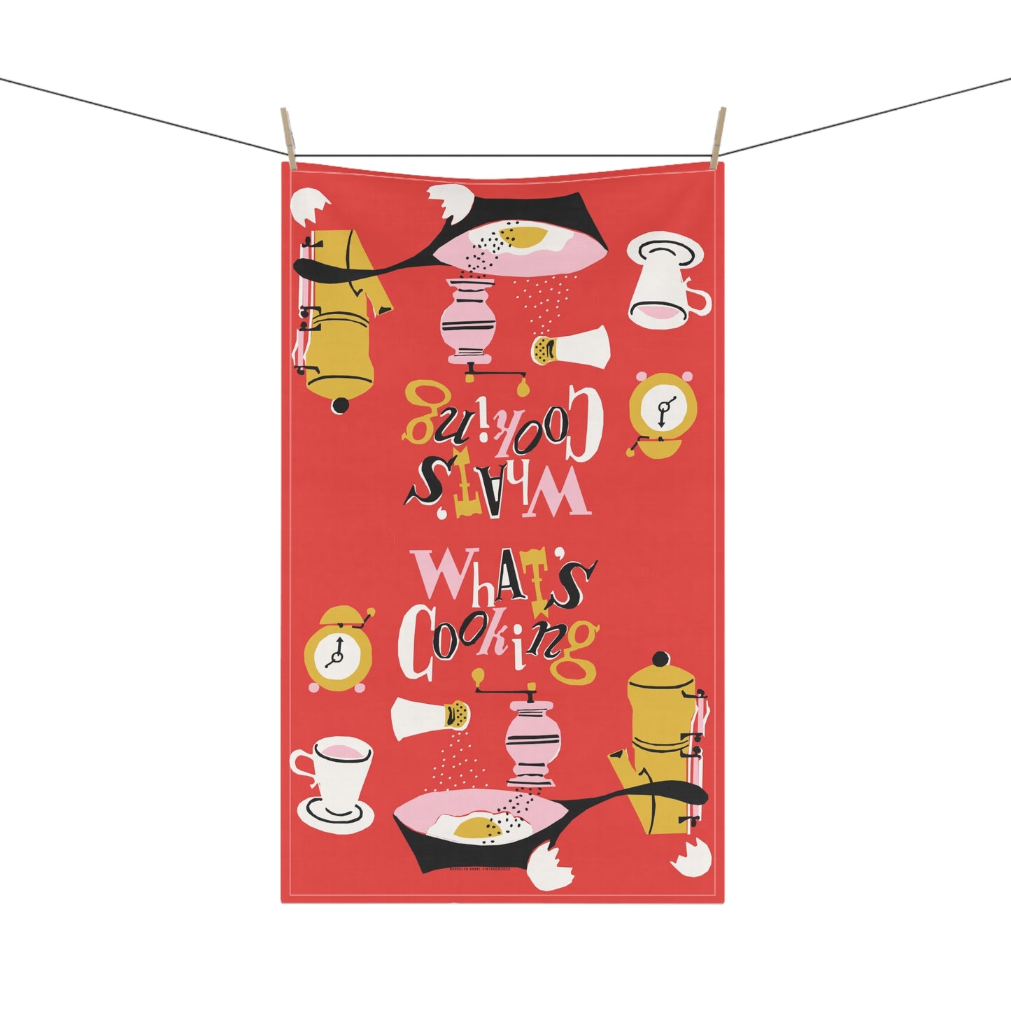 'Sunny Side Up' – 1950s Inspired Tea Towel