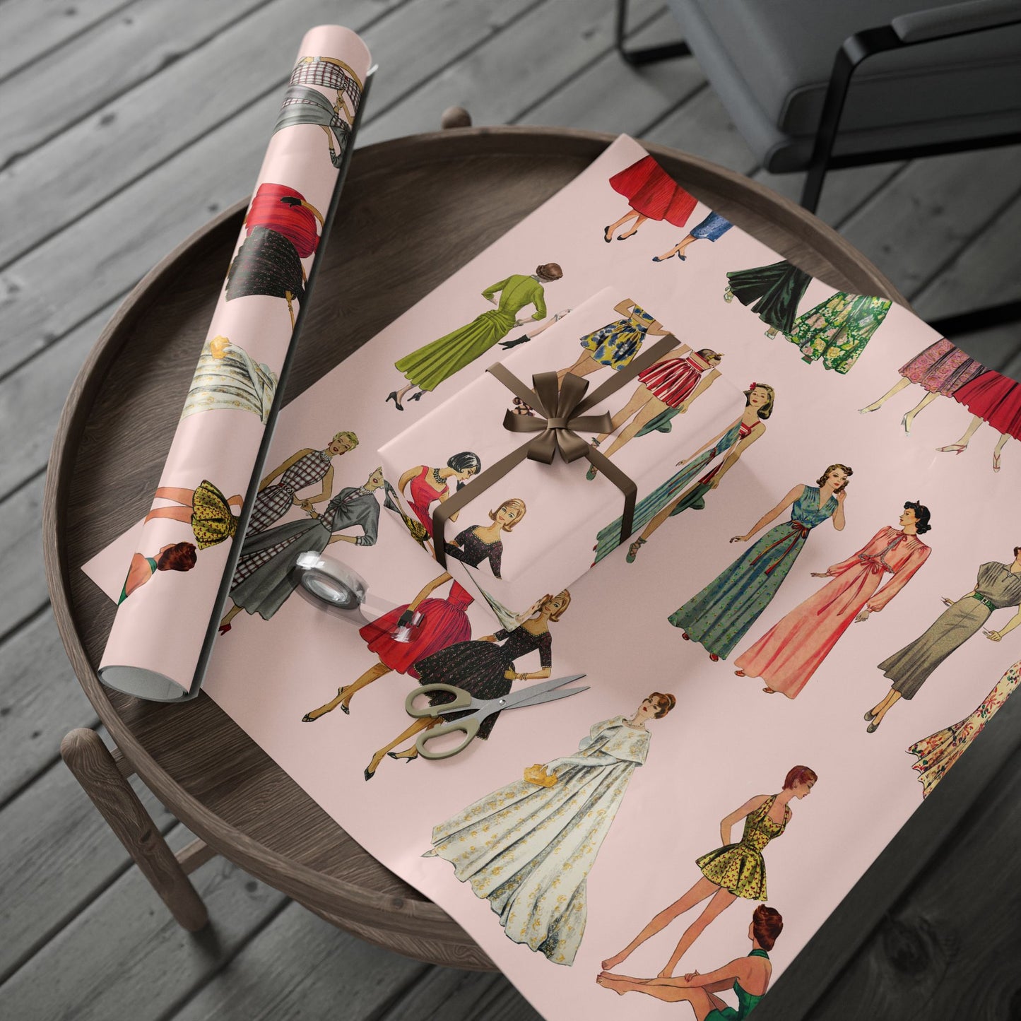 BGV Patterns Wrapping Paper - Vintage Pink