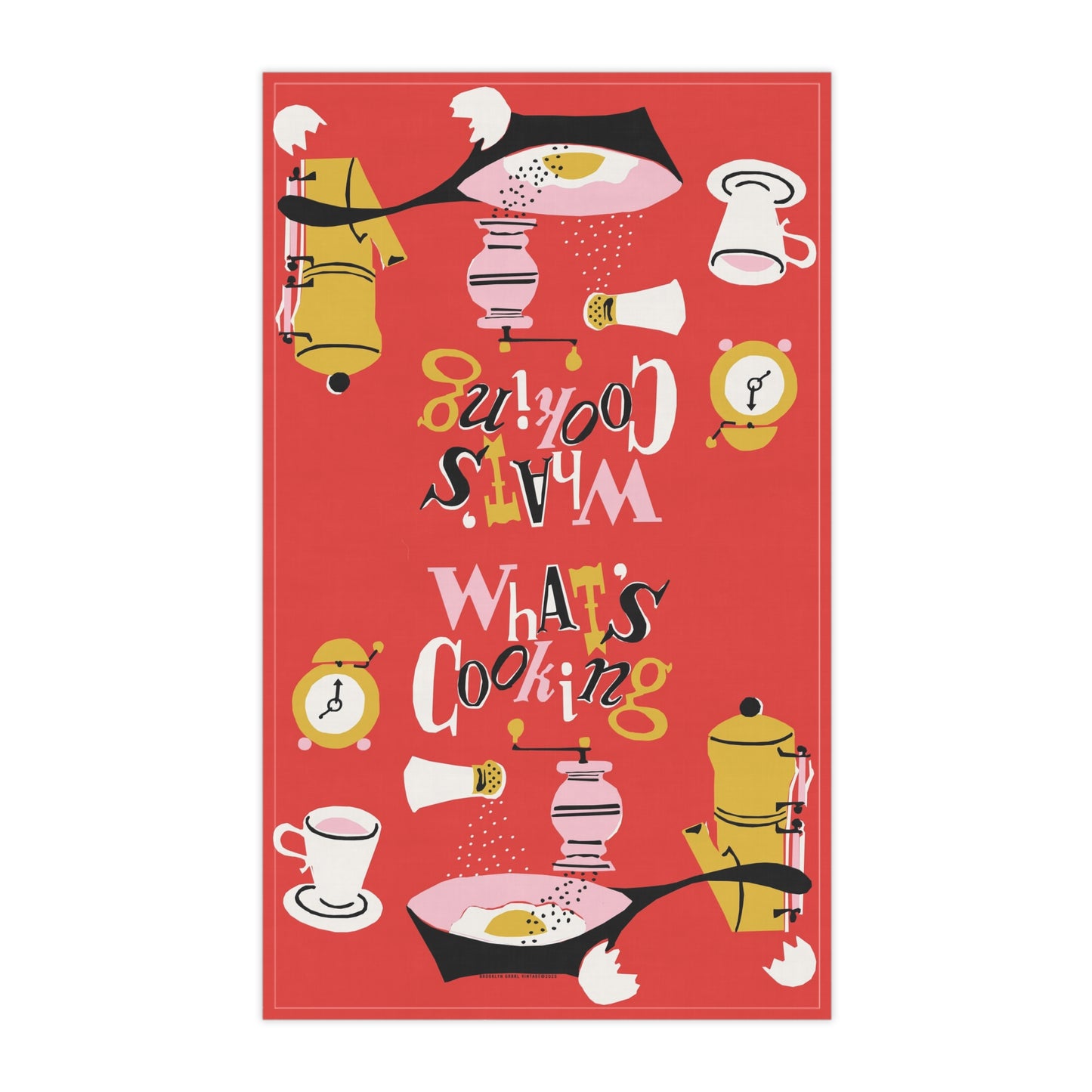 'Sunny Side Up' – 1950s Inspired Tea Towel