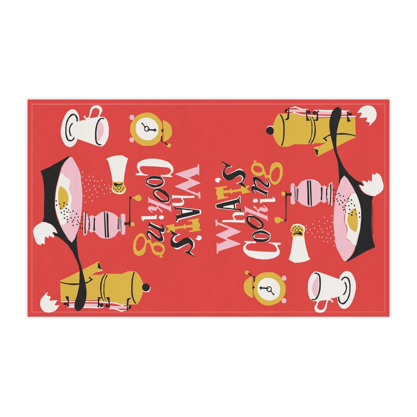 'Sunny Side Up' – 1950s Inspired Tea Towel