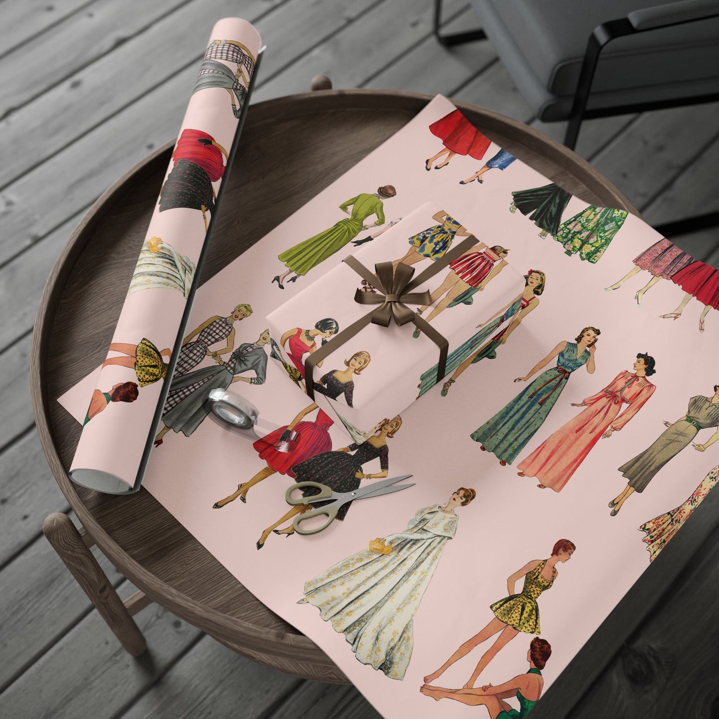 BGV Patterns Wrapping Paper - Vintage Pink