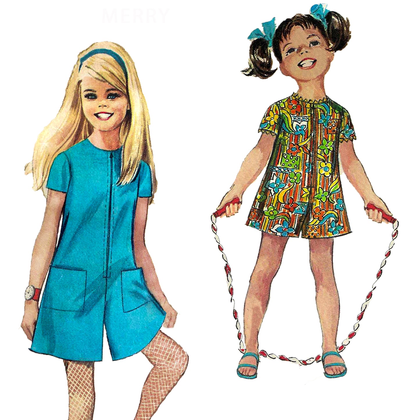 PDF Pattern - 60s Child's Romper or Playsuit / Child 10