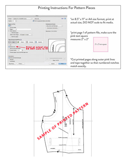 PDF Pattern 1940s Slip and Panties / Bust 40