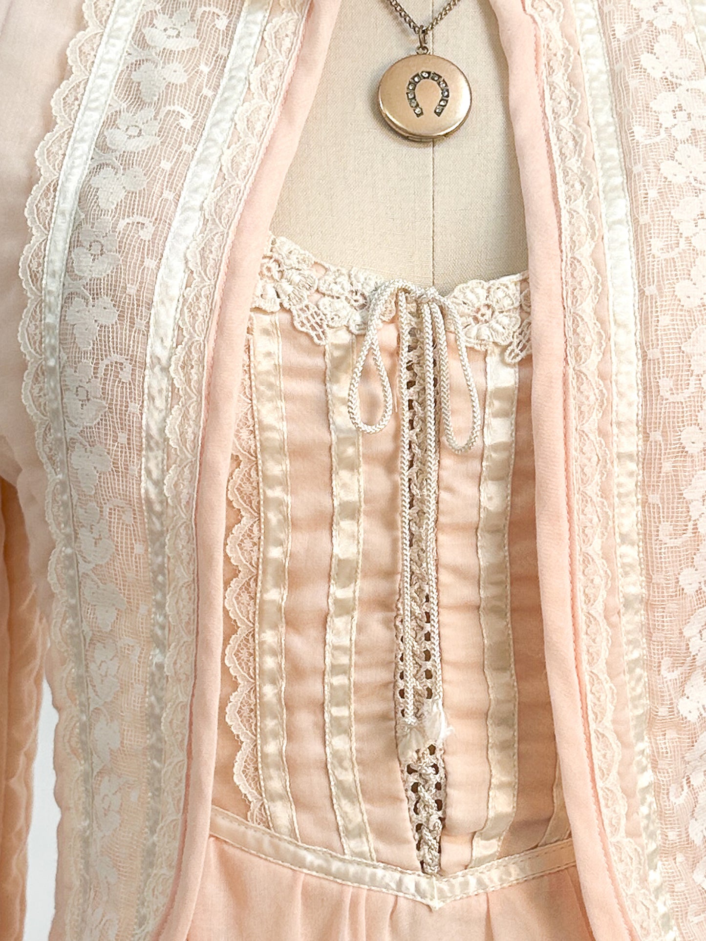 1970s Peachy Gunne Sax Dress with Jacket / Small
