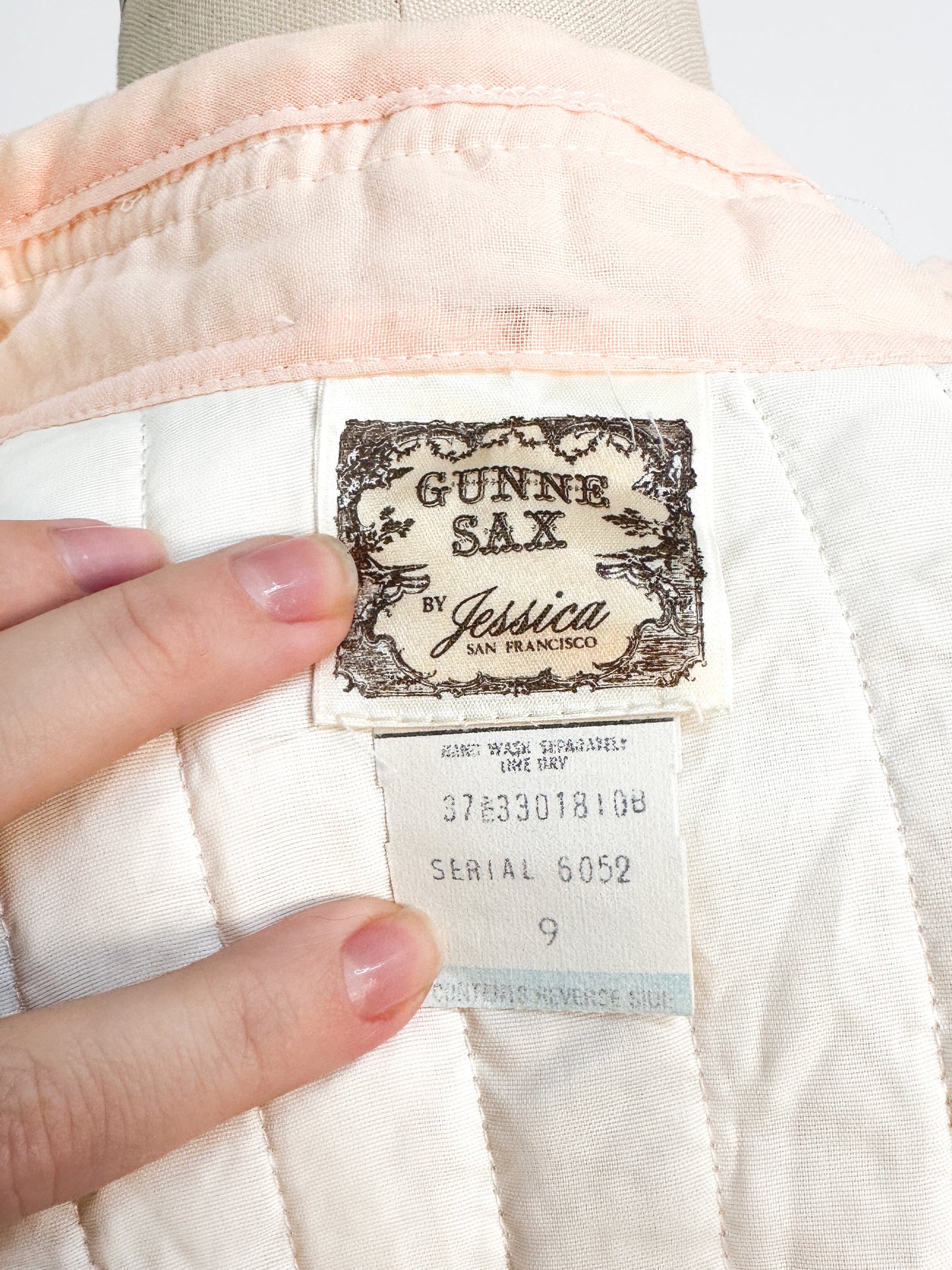 1970s Peachy Gunne Sax Dress with Jacket / Small