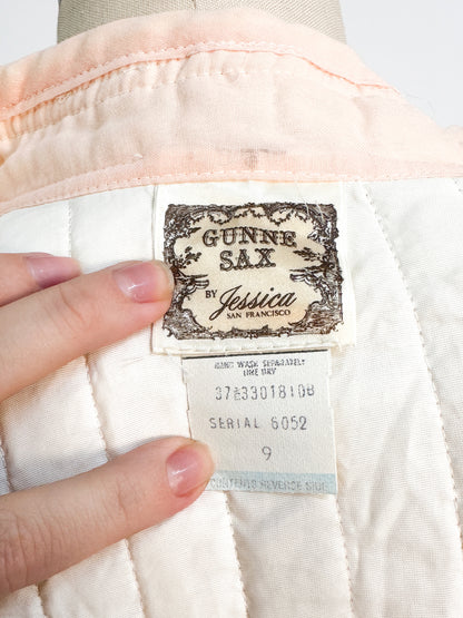 1970s Peachy Gunne Sax Dress with Jacket / Small