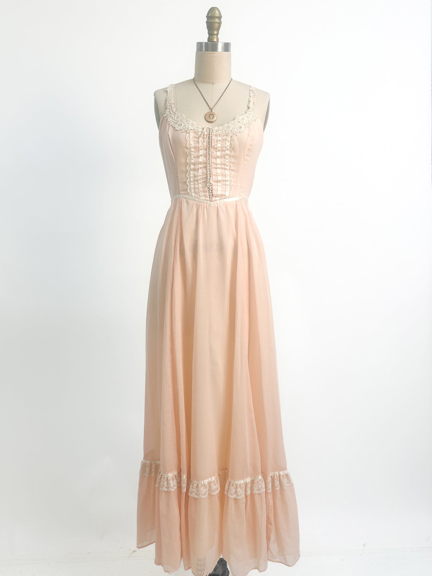 1970s Peachy Gunne Sax Dress with Jacket / Small