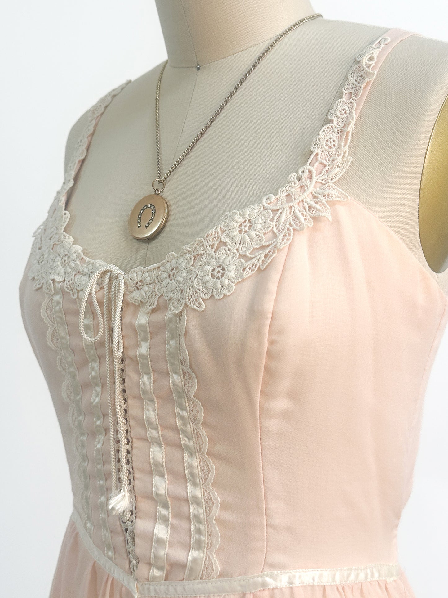 1970s Peachy Gunne Sax Dress with Jacket / Small