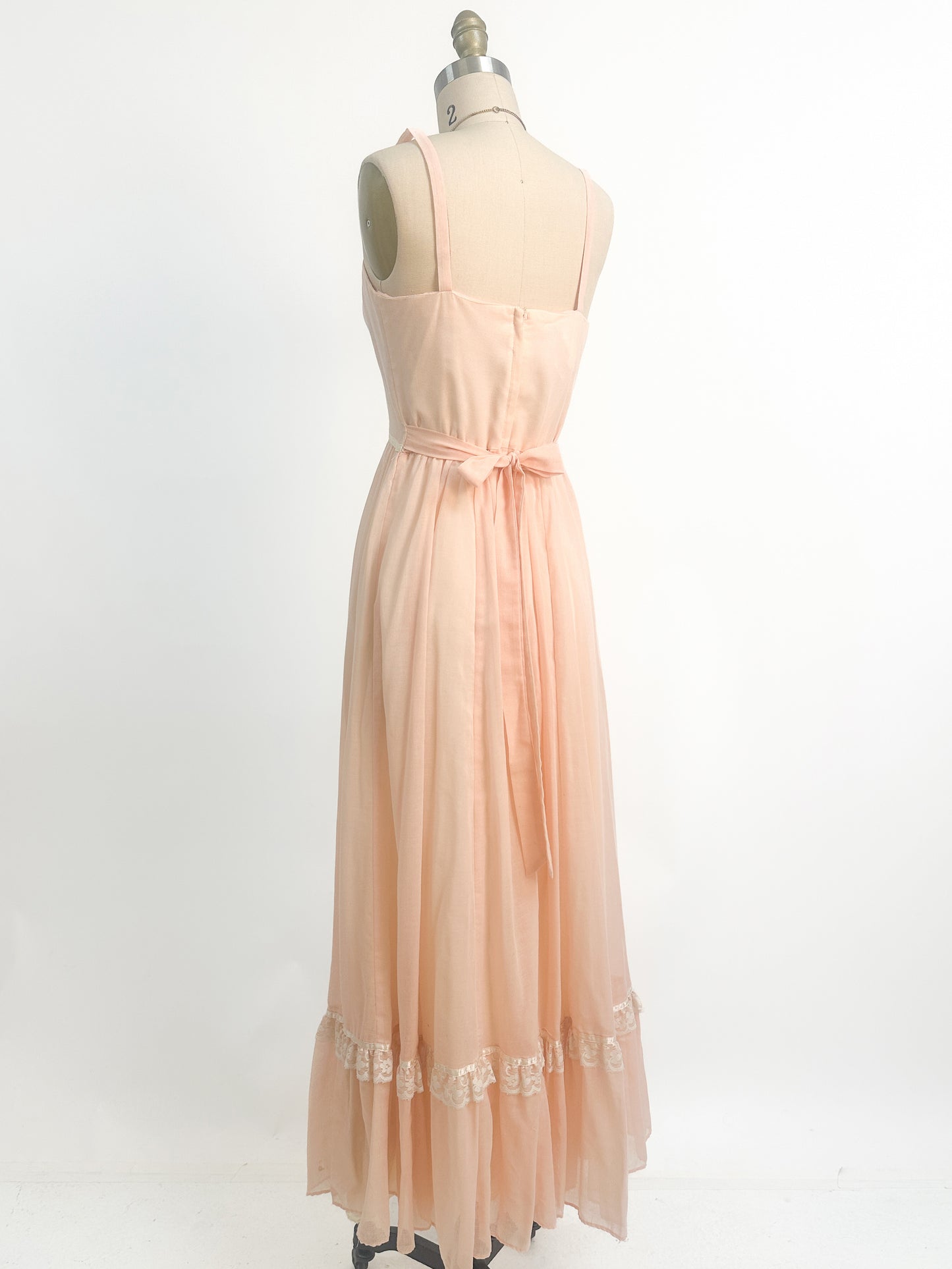 1970s Peachy Gunne Sax Dress with Jacket / Small