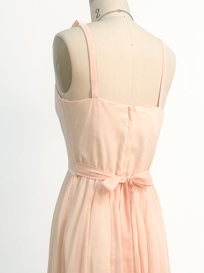 1970s Peachy Gunne Sax Dress with Jacket / Small