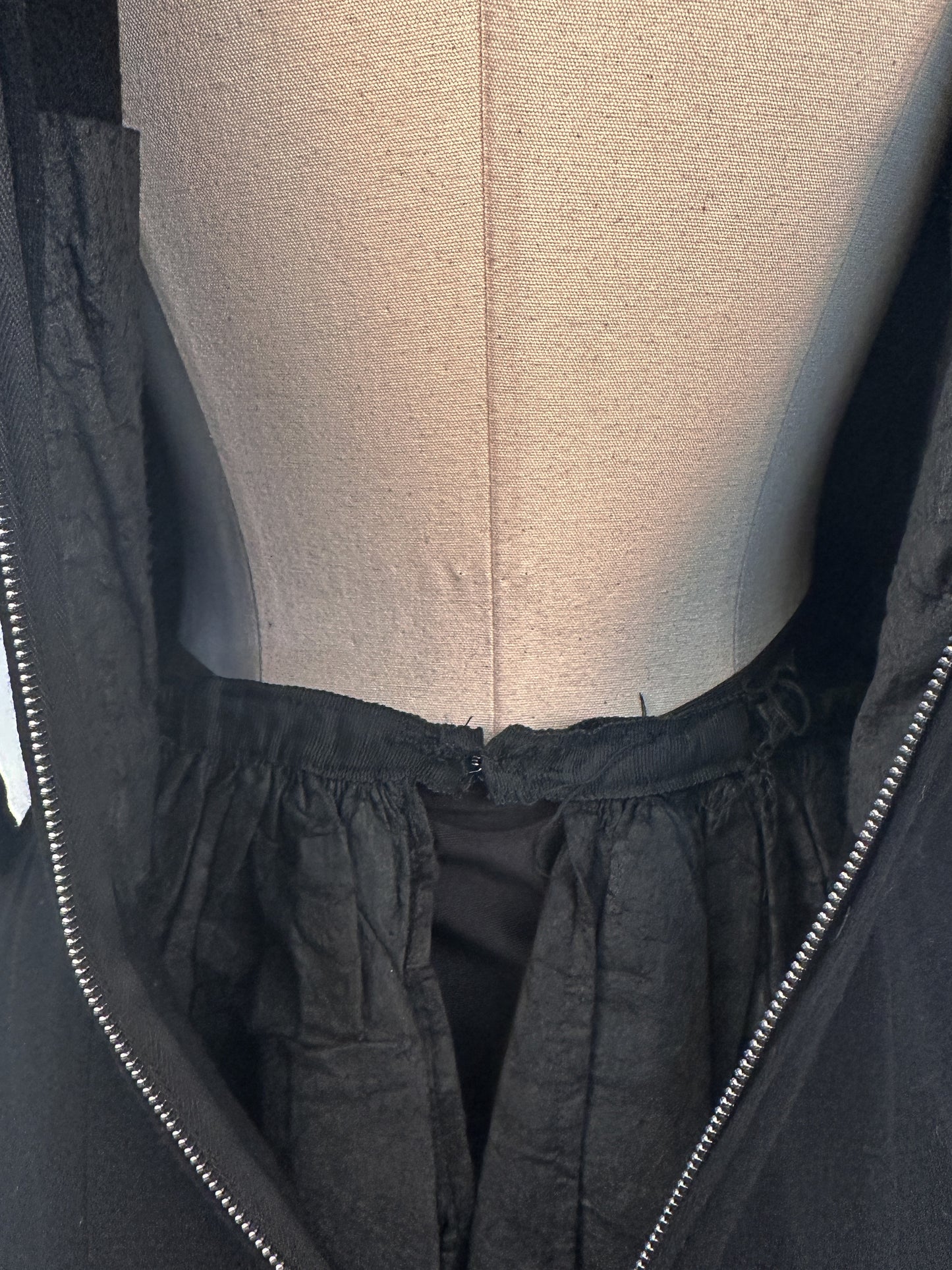 1950s Black Knit Winter Dress by Suzy Perette / Waist 28