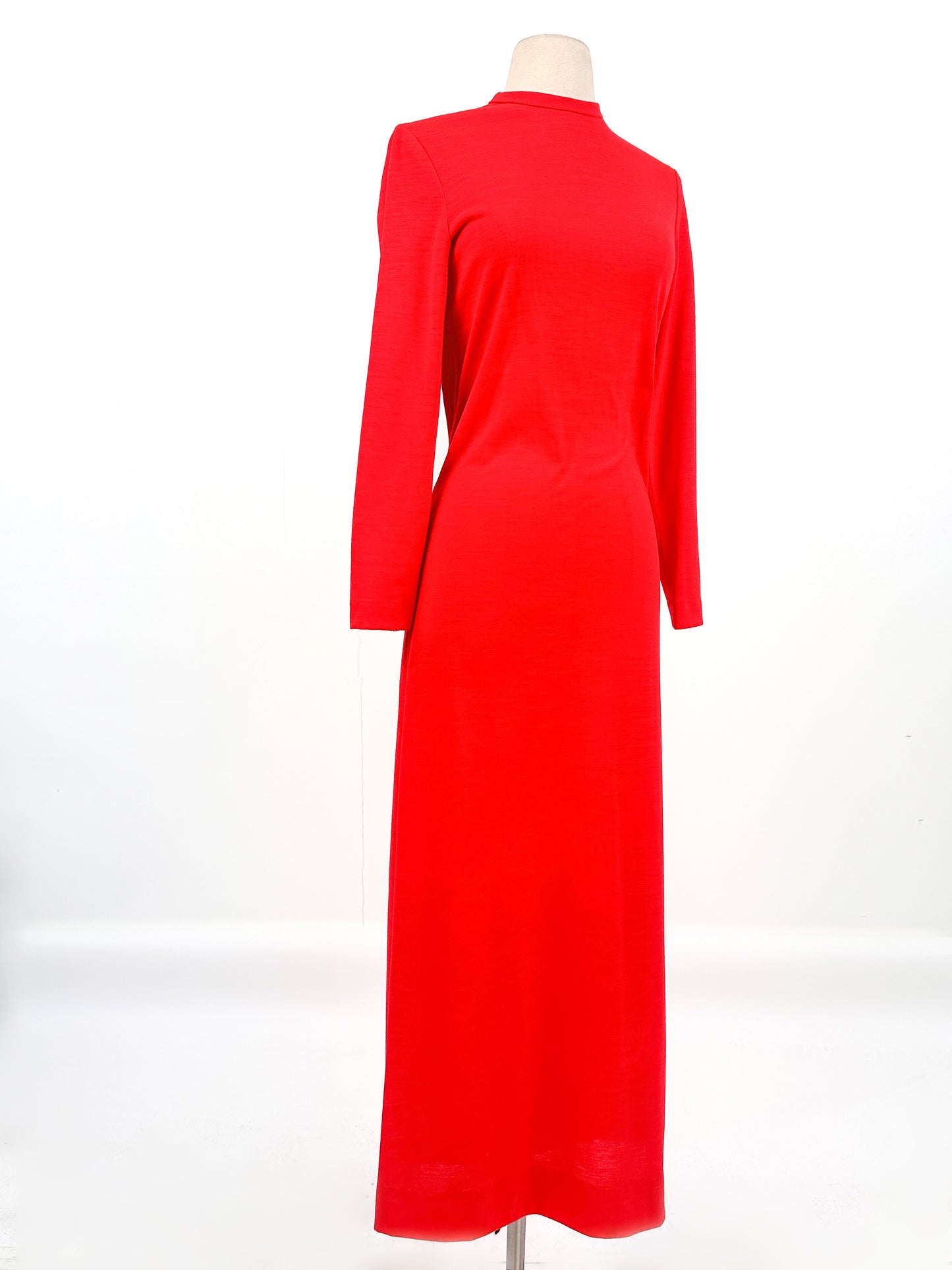 1960s Holiday Hostess Dress Red Dress with Fringe Belt / Waist 34