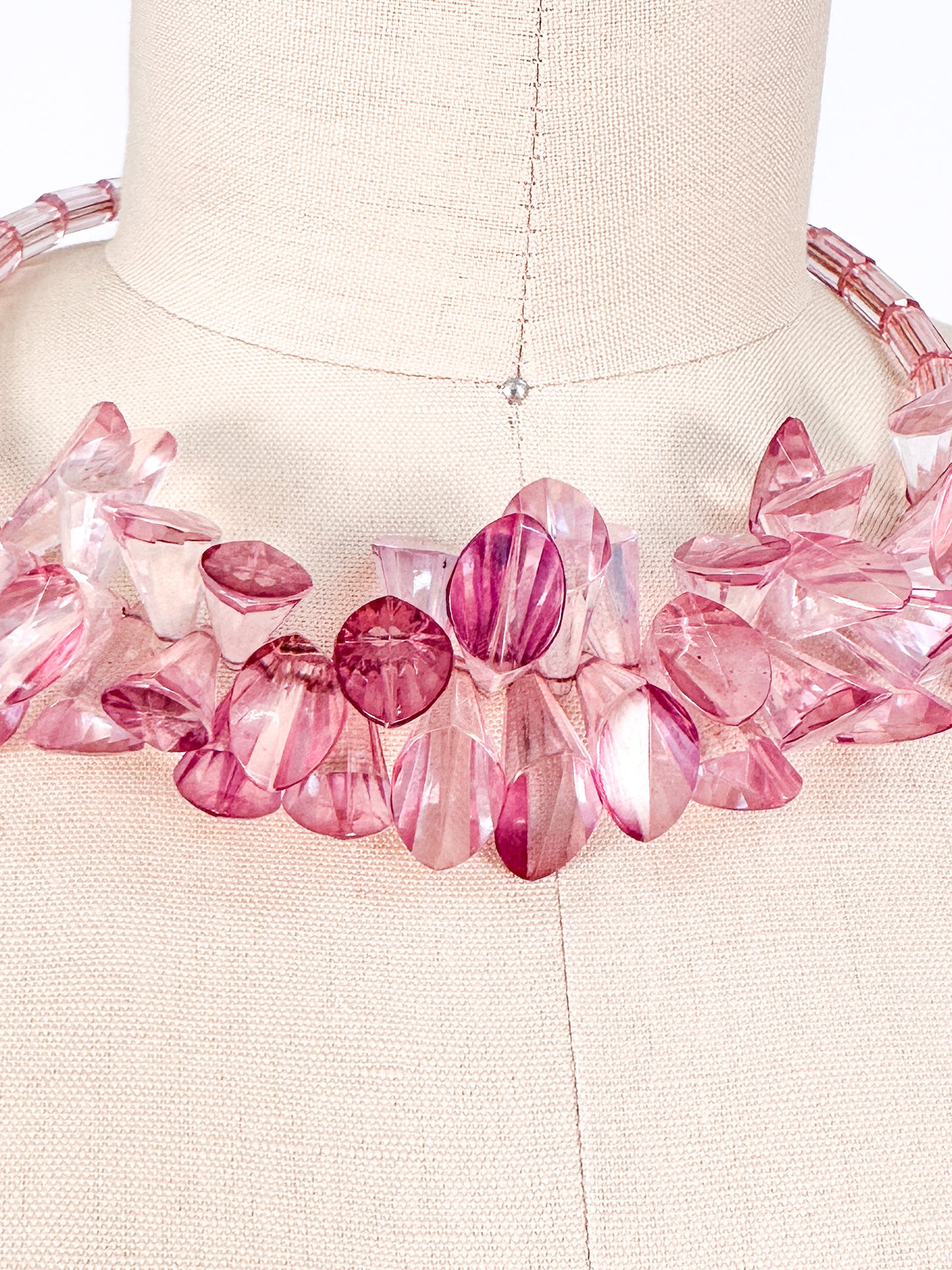 1950s Lilac Lucite Choker with Conical Design