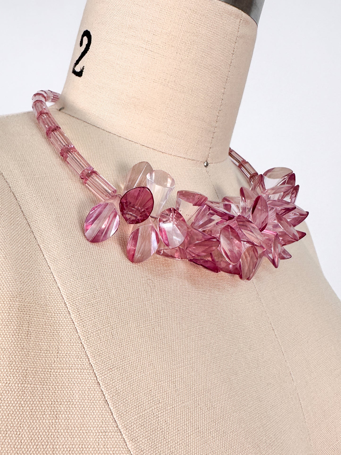 1950s Lilac Lucite Choker with Conical Design
