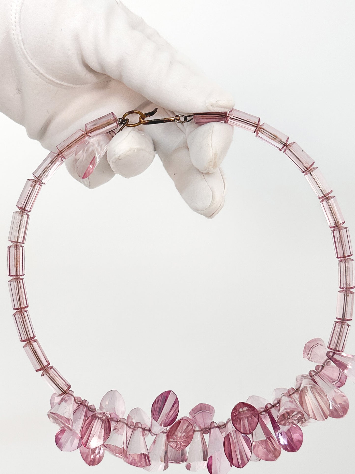 1950s Lilac Lucite Choker with Conical Design