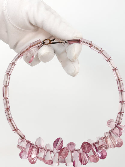 1950s Lilac Lucite Choker with Conical Design