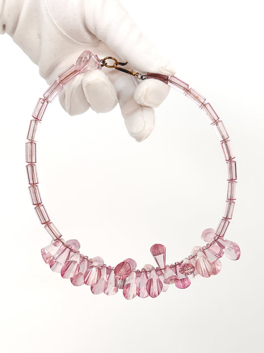 1950s Lilac Lucite Choker with Conical Design