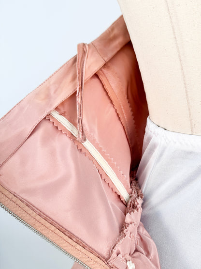 1950s Shimmery Mauve Organza and Tulle Gown / Waist 27