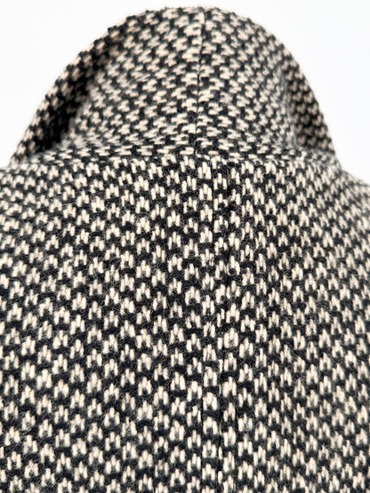 1980s Houndstooth Batwinged Coat / OSFM