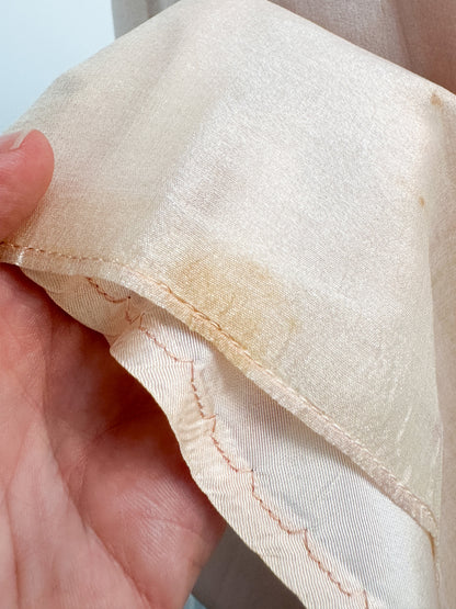 1950s Pretty in Soft Pink Organza Party Dress / Small