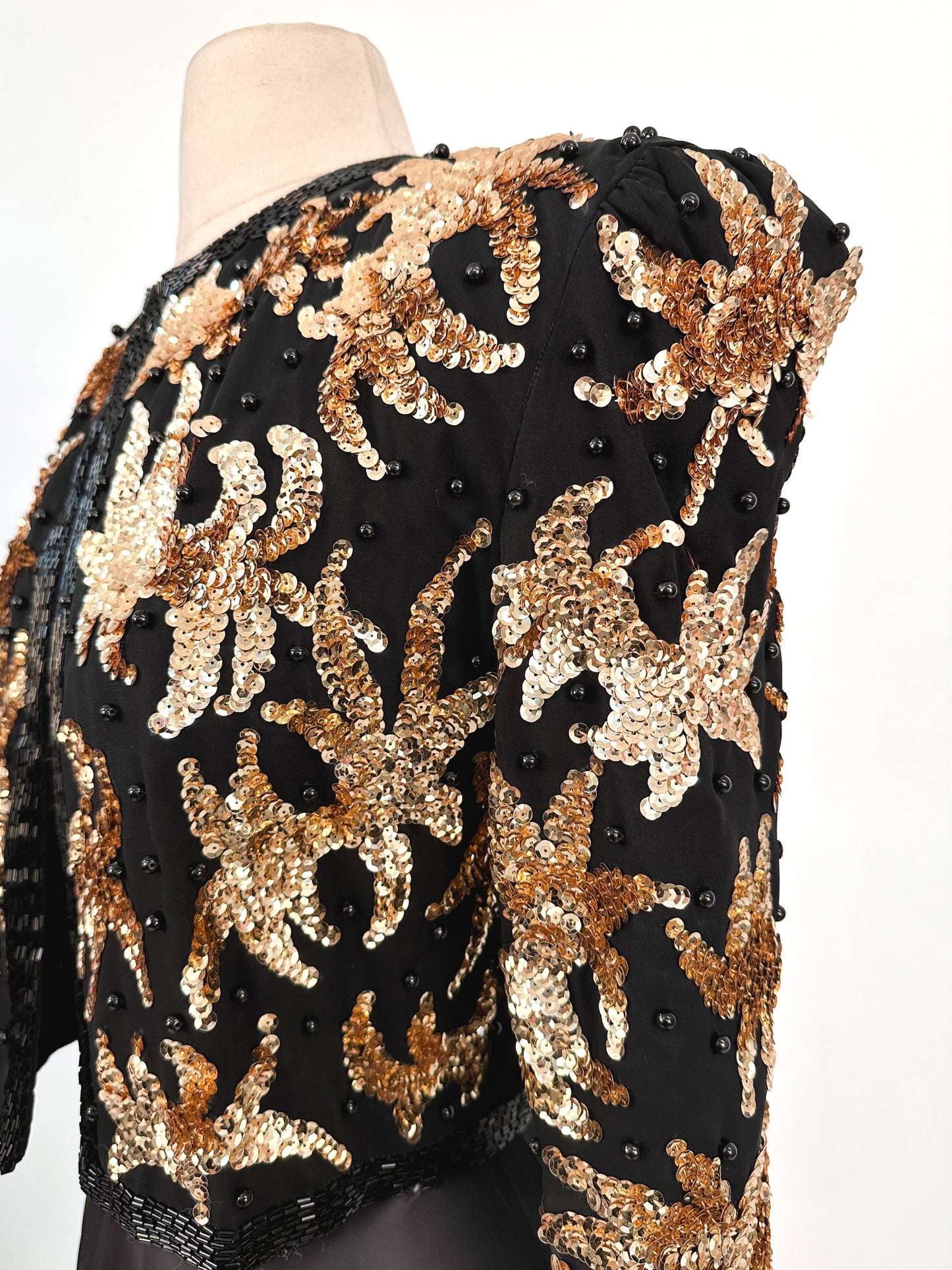 1980s Gold Sequined Jacket / Bust 36