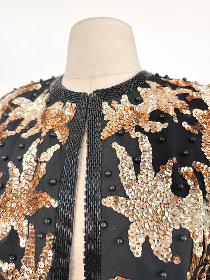 1980s Gold Sequined Jacket / Bust 36