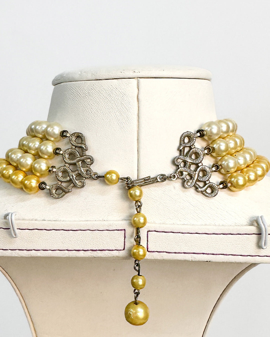 1950-60s Yellow Four Strand Necklace