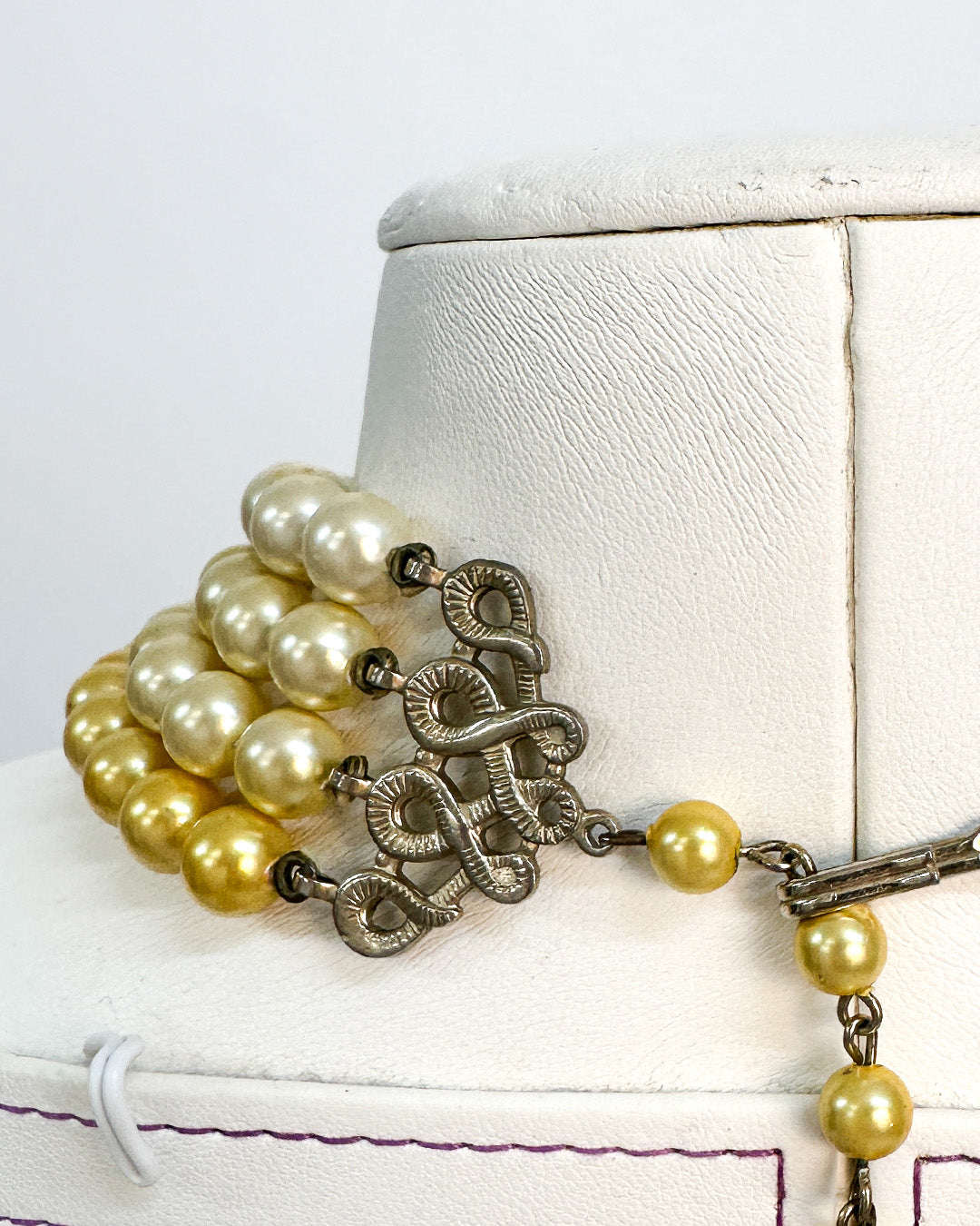 1950-60s Yellow Four Strand Necklace