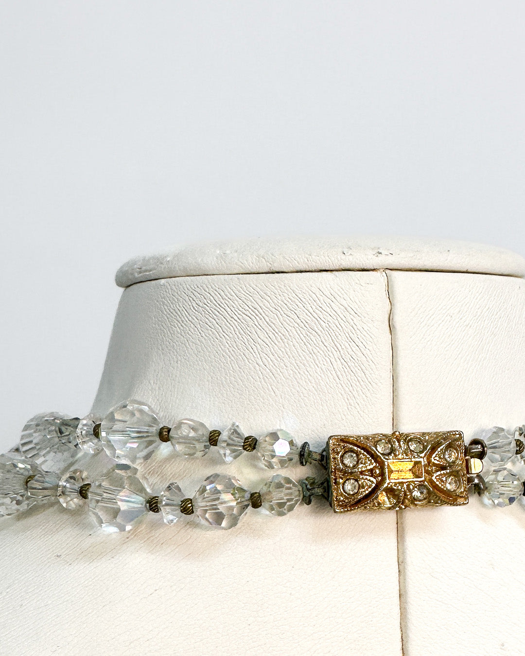 1950-60s Iridescent Two Strand Long Necklace