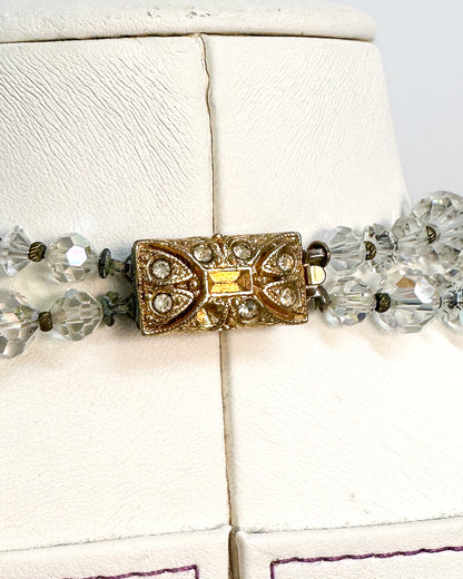 1950-60s Iridescent Two Strand Long Necklace