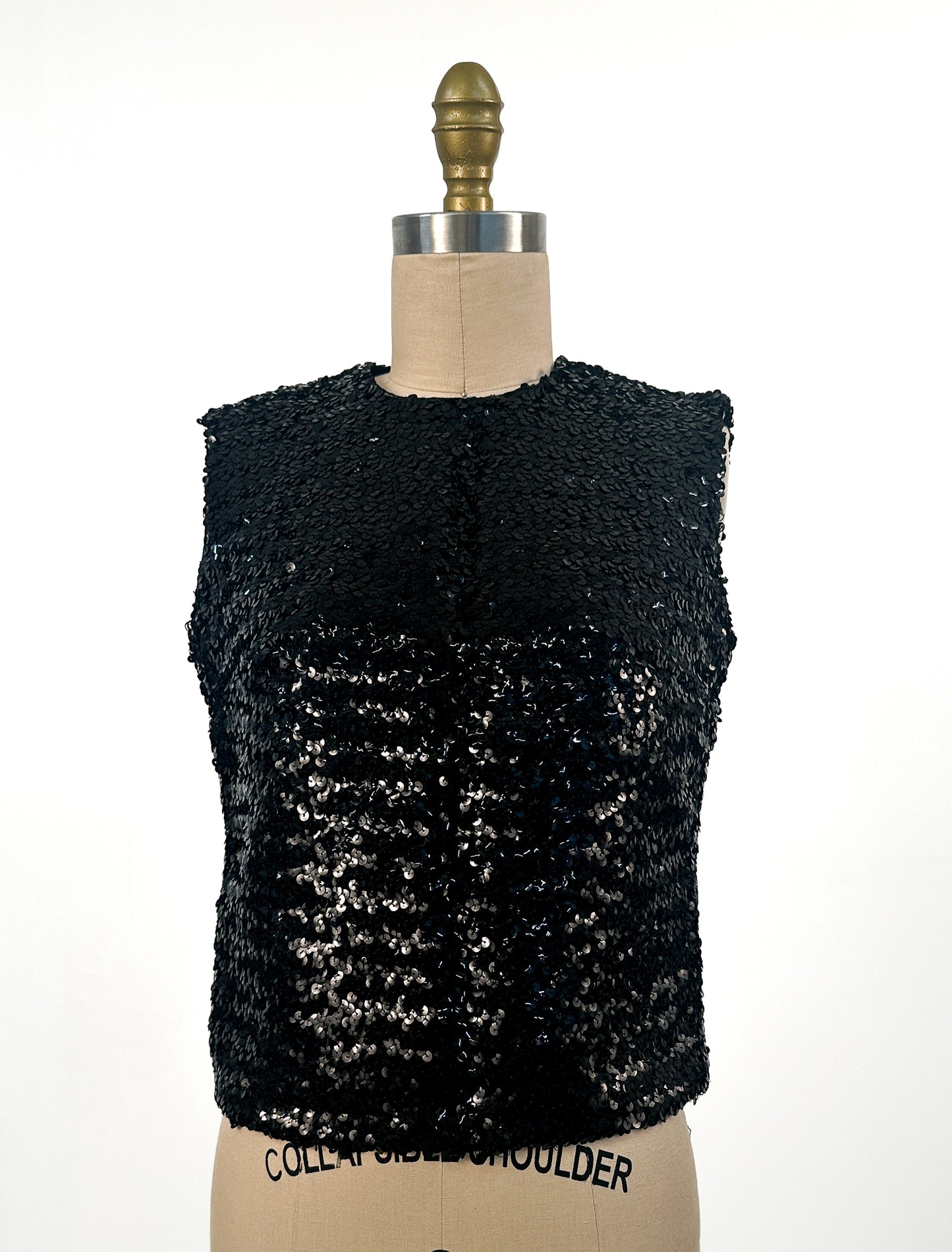 1960s Heavily Sequined Top / Bust 34