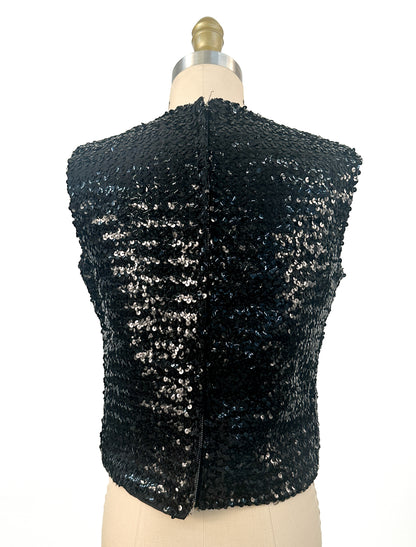 1960s Heavily Sequined Top / Bust 34