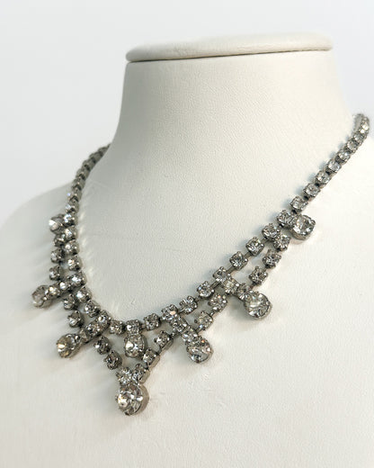 1940-50s Elegant Rhinestone Statement Choker