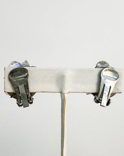 1950-60s Iridescent Beaded Choker with Matching Earrings