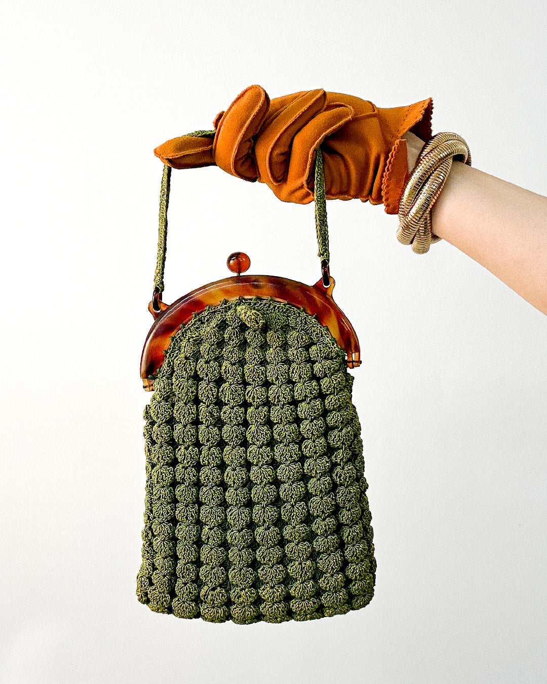 Timeless 1930s Art Deco Gimp Handbag & Coin Purse Set