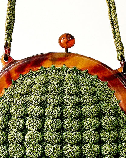 Timeless 1930s Art Deco Gimp Handbag & Coin Purse Set