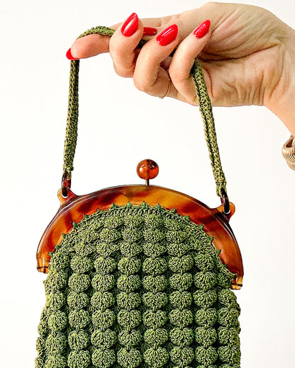 Timeless 1930s Art Deco Gimp Handbag & Coin Purse Set